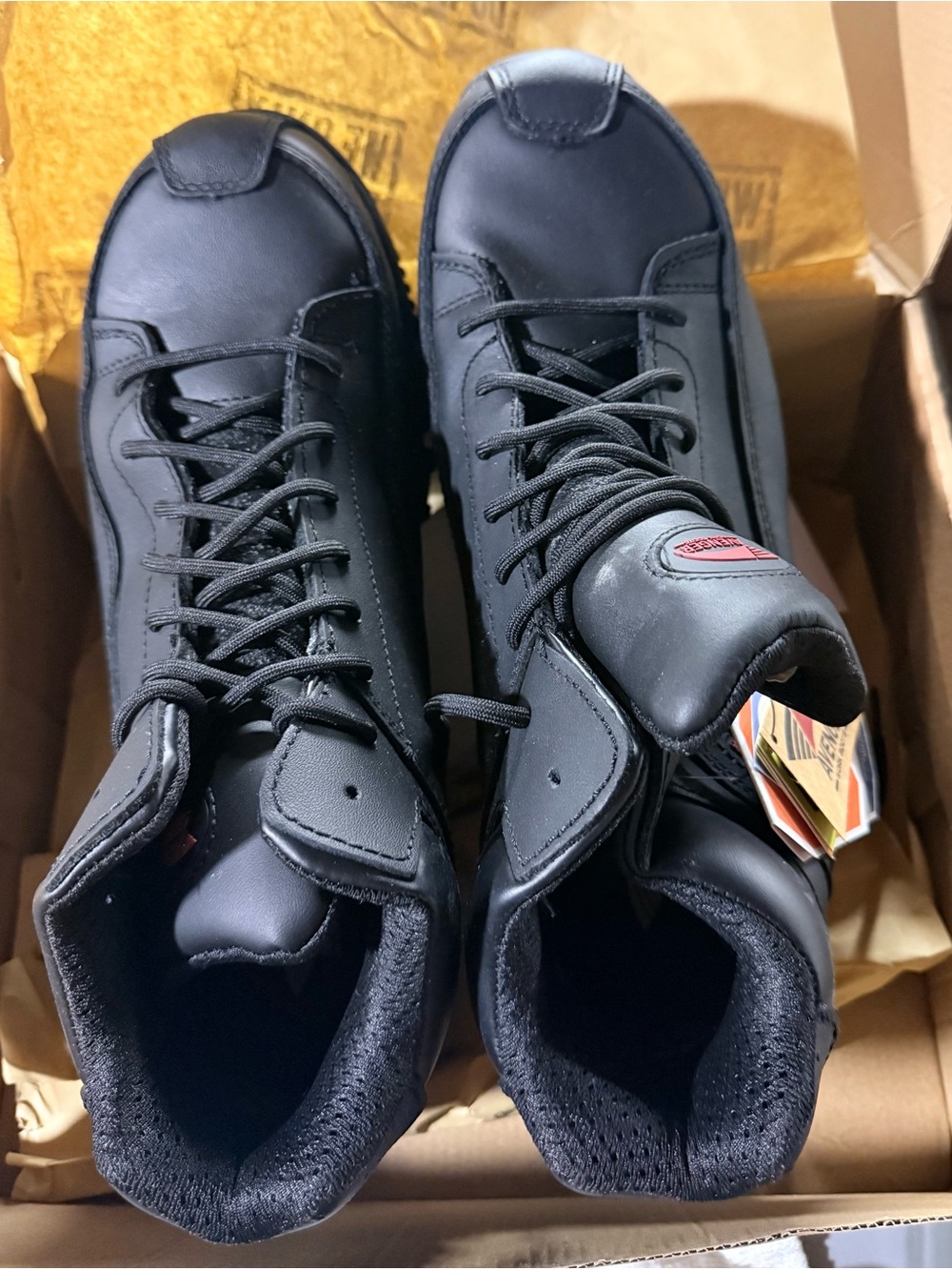 Avenger Black Men's Lace-Up Work Boots